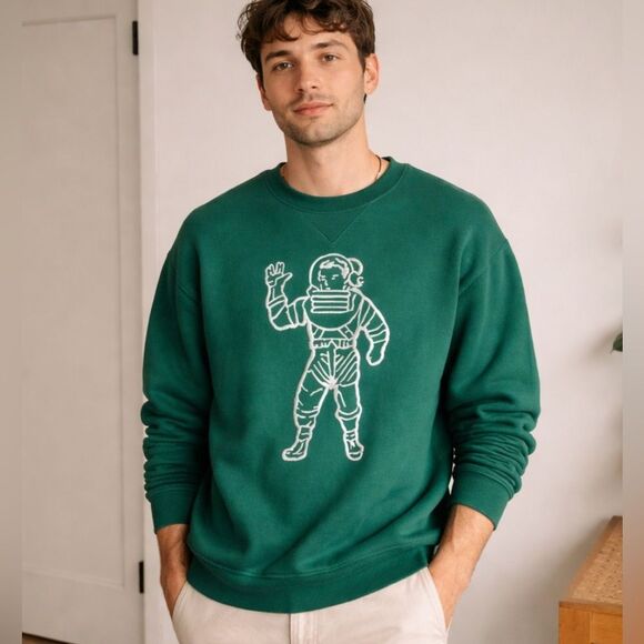 Other - Billionaire Boys Club Green Astronaut Men’s Pullover Men’s Sweatshirt Sz XL